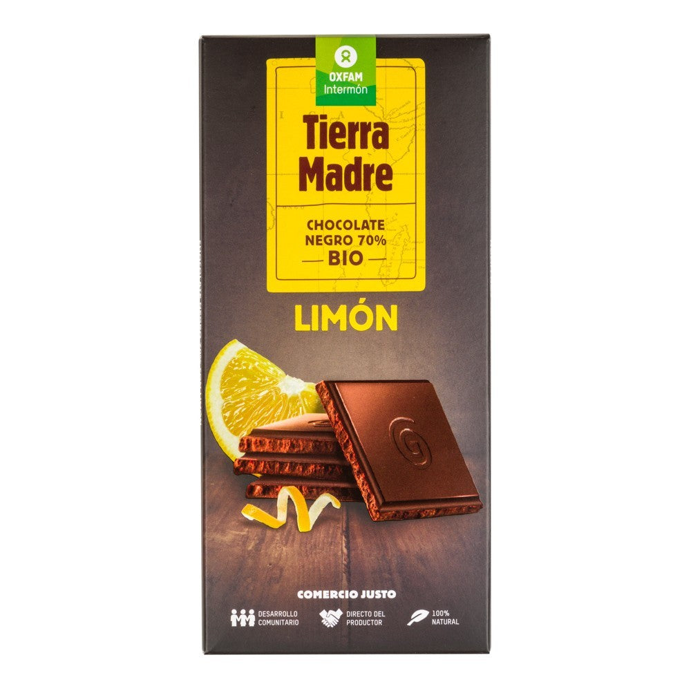 Tableta chocolate negro 70% limón