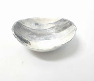 Cuenco ovalado porcelana blanca y negra