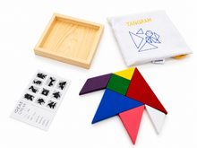 Cargar imagen en el visor de la galería, Tangram de Madera Artesanal – Juego Educativo Solidario
