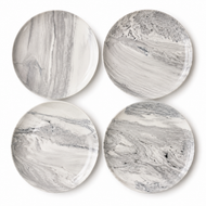 Plato de Porcelana Artesanal Blanco y Negro – Técnica Neritage