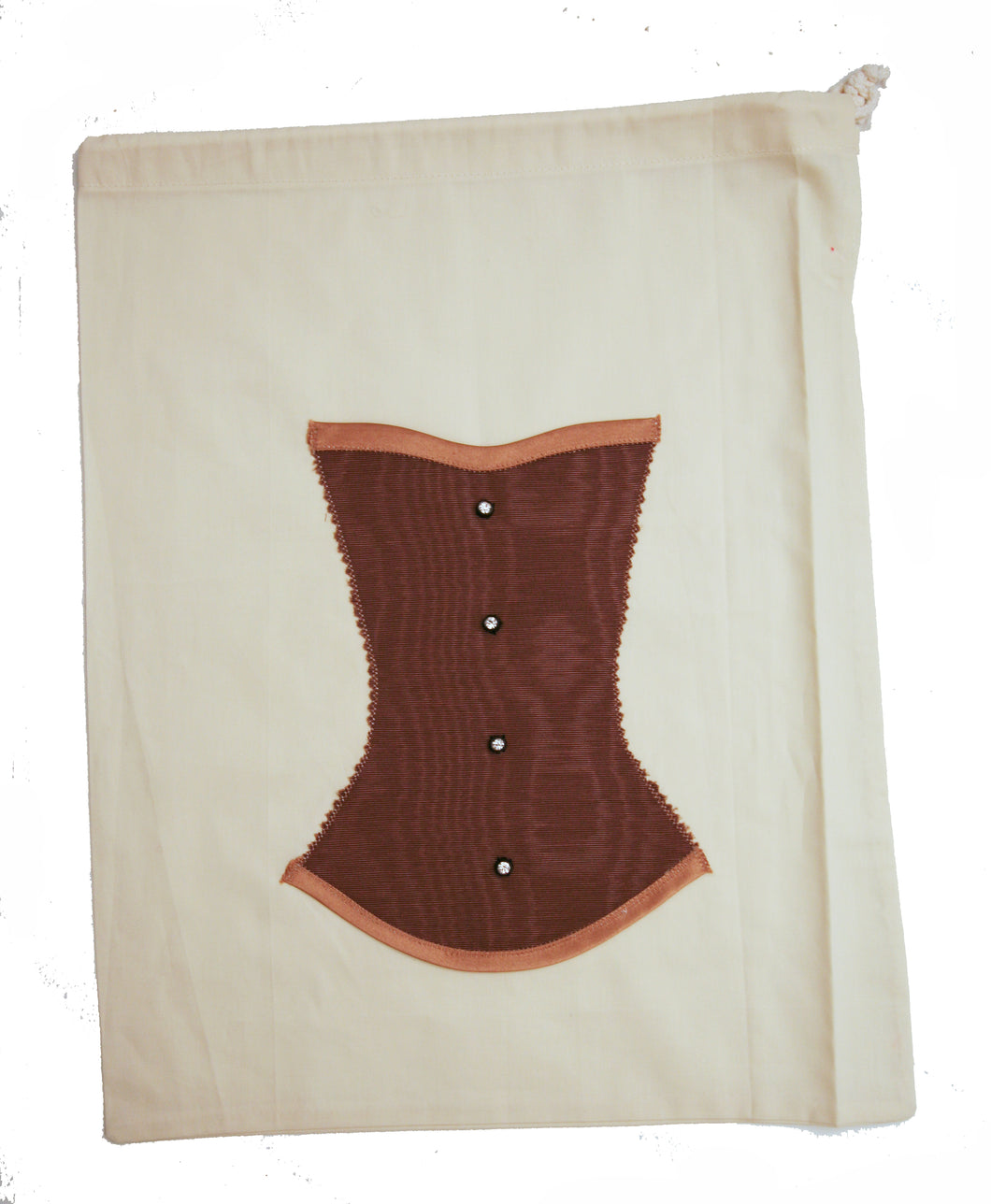 Bolsa ropa interior con corsé en tela