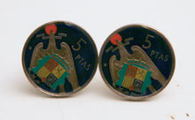 Cargar imagen en el visor de la galería, Gemelos hechos con monedas antiguas
