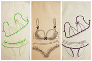 Bolsa ropa interior pintada a mano