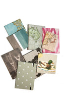 CUADERNOS DE TELA ESTAMPADOS MAPA MUNDI.