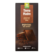 Tableta chocolate negro 70% pepitas de cacao