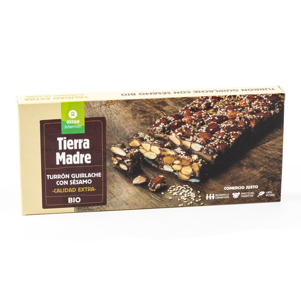 Turrón guirlache bío con sésamo